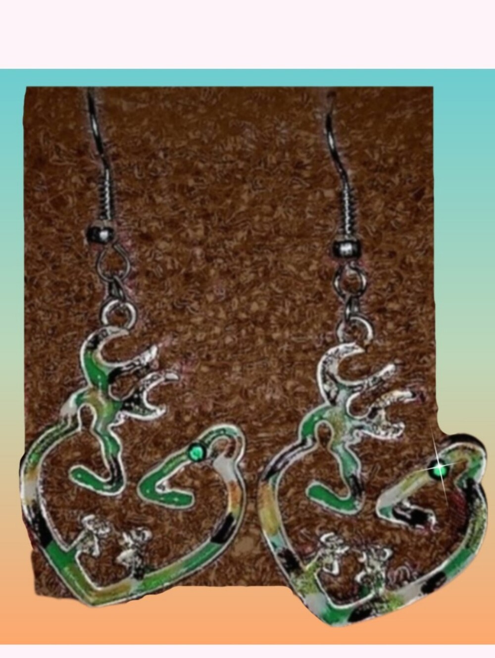 Browning Buck & Doe Deer Camouflage Earrings Choice of One Pr.